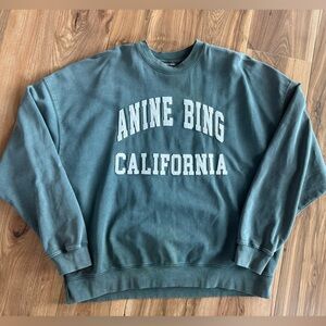 Anine Bing “washed sage” miles Sweatshirt
